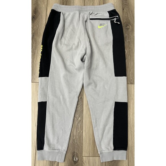 Nike Air Gray Colorblock Sweatpants Joggers Mens Size Large Zip Pocket - Picture 5 of 9